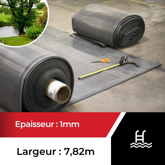 bâche EPDM 1mm Largeur 7,82m